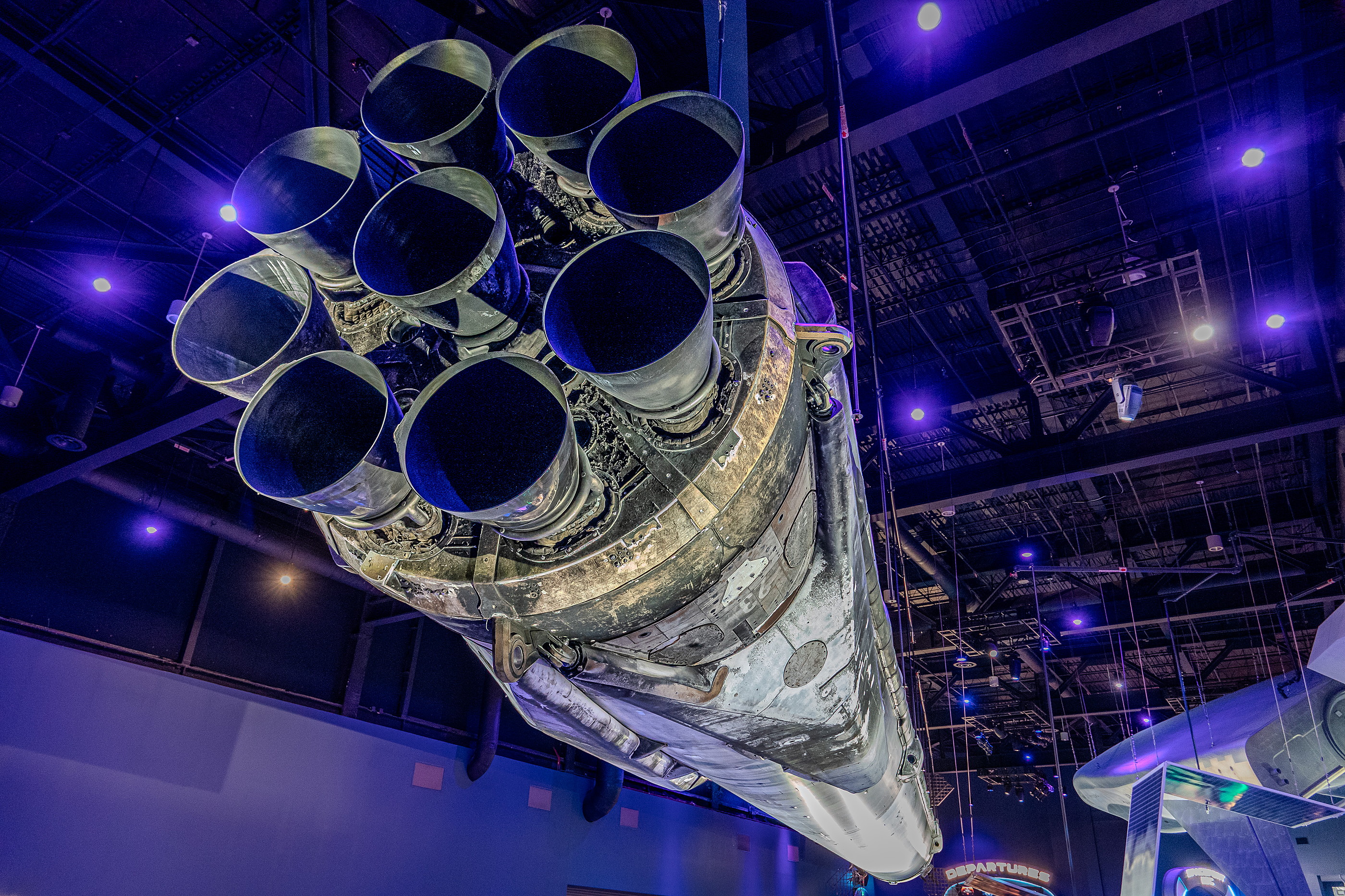 Rocket engine cluster on display