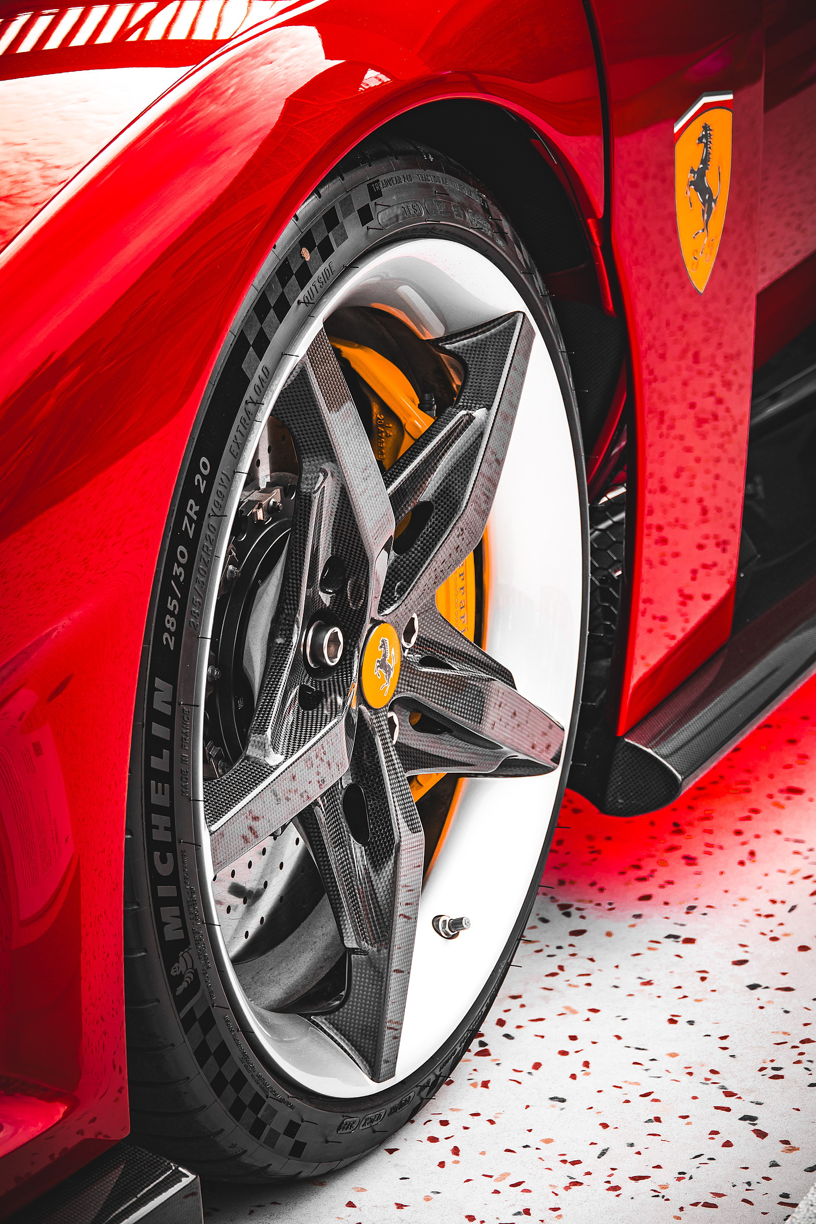 Ferrari wheel and brake detail